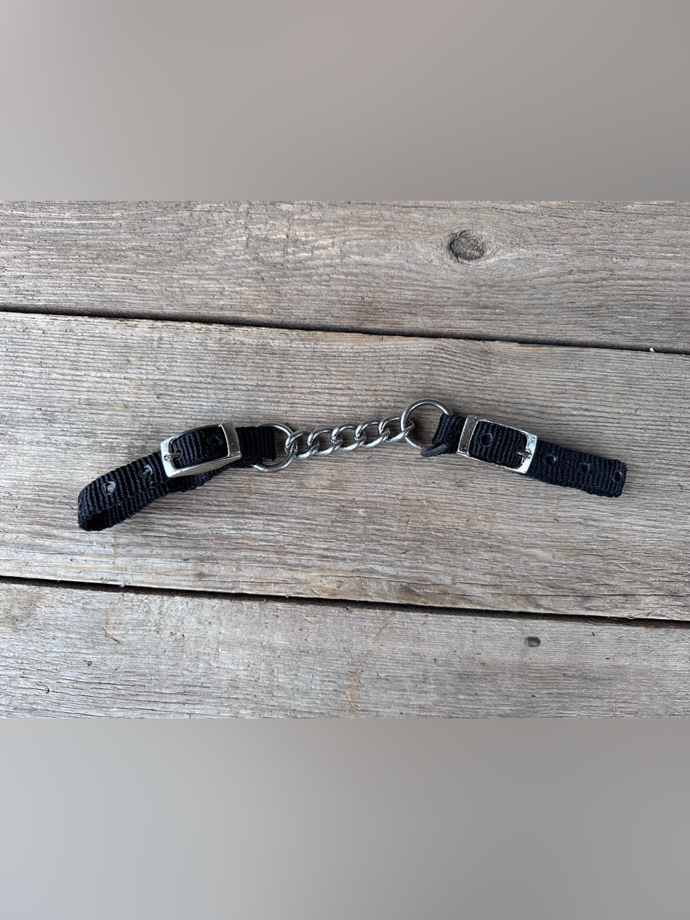 Horse Tack - Black Nylon Western Curb Chain